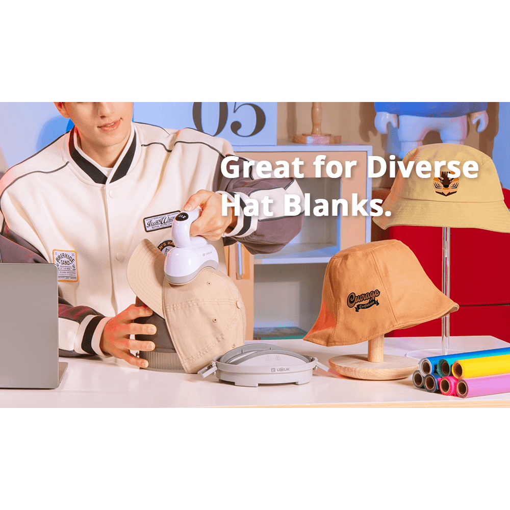LOKLiK by HTVRont ImPress Hat Heat Press - LOKLiK Blue - HeatPressNation