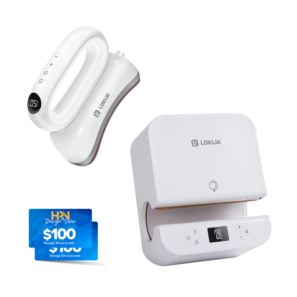 LOKLiK by HTVRont ImPress Bundle with Auto Tumbler and Hat Heat Press - HeatPressNation