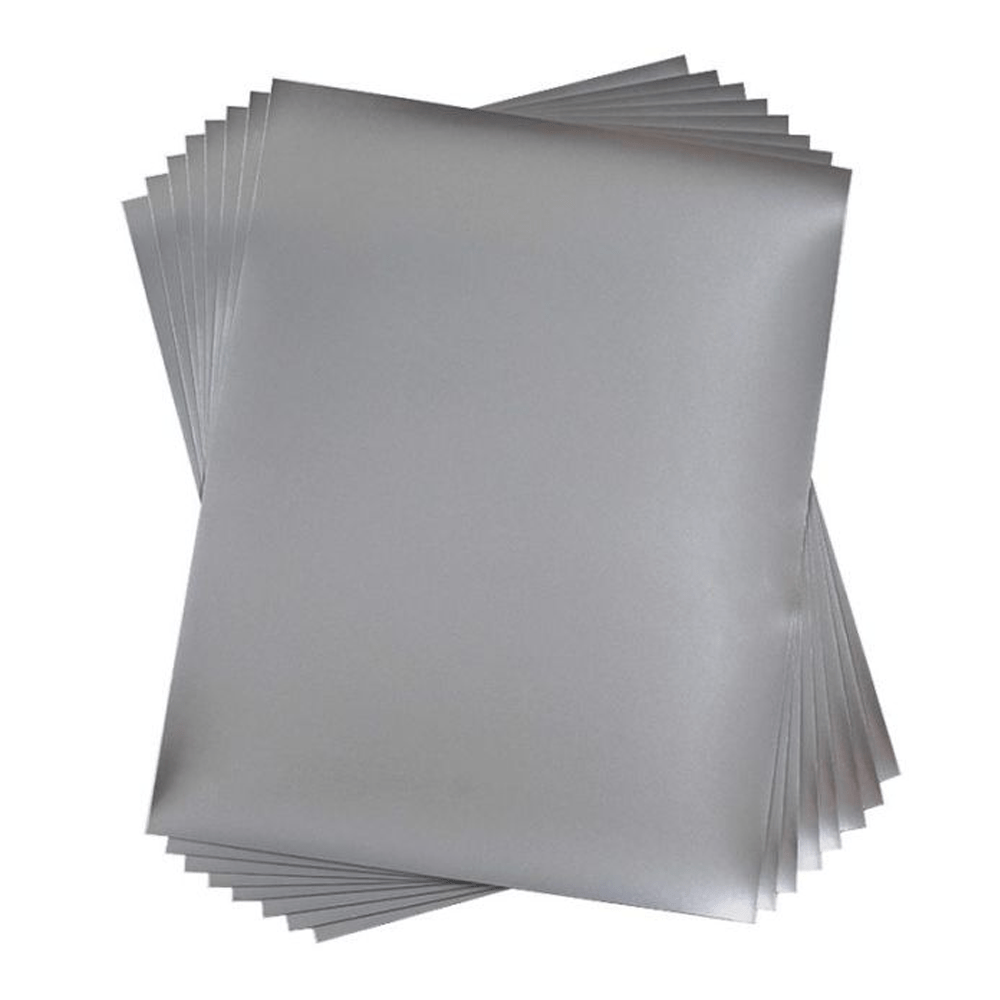 Silhouette Printable Adhesive Silver Foil (8.5 x 11", 8 Sheets) - HeatPressNation