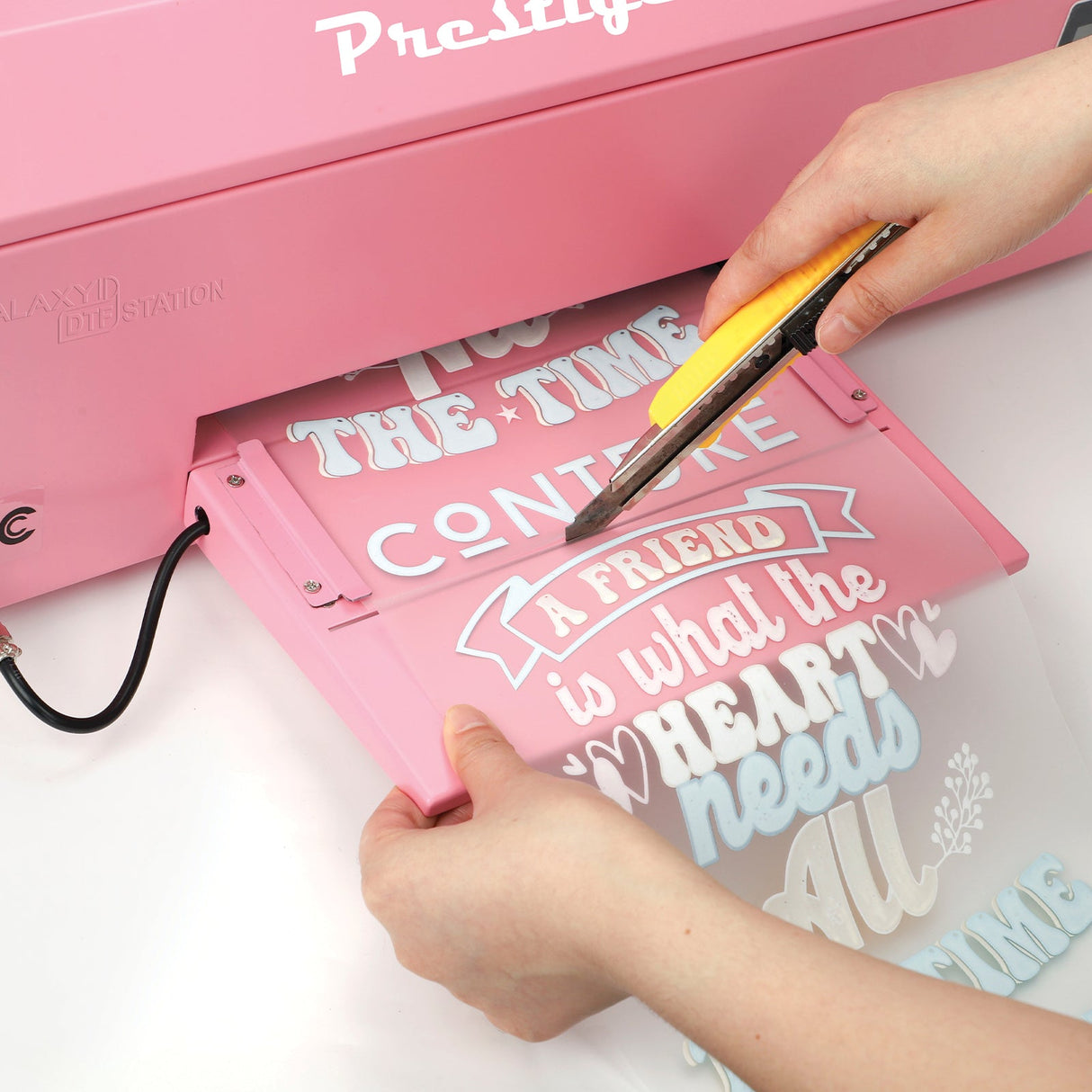 DTF Station 8" Prestige A4 DTF Printer with Ink, Film, and Supplies - Pink - HeatPressNation