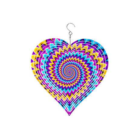 HPN SubliCraft Heart Sublimation Aluminum Wind Spinner - HeatPressNation