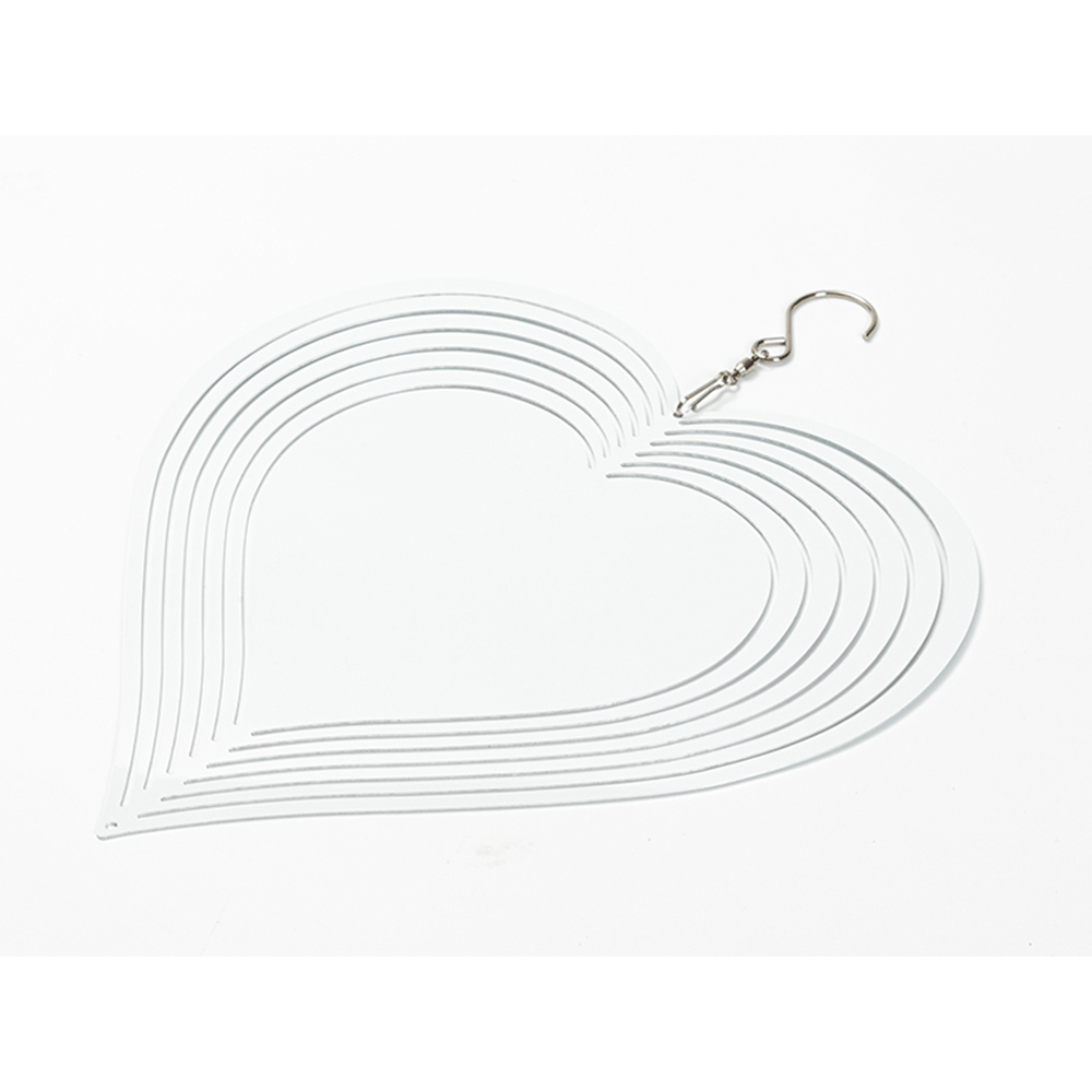 HPN SubliCraft Heart Sublimation Aluminum Wind Spinner - HeatPressNation