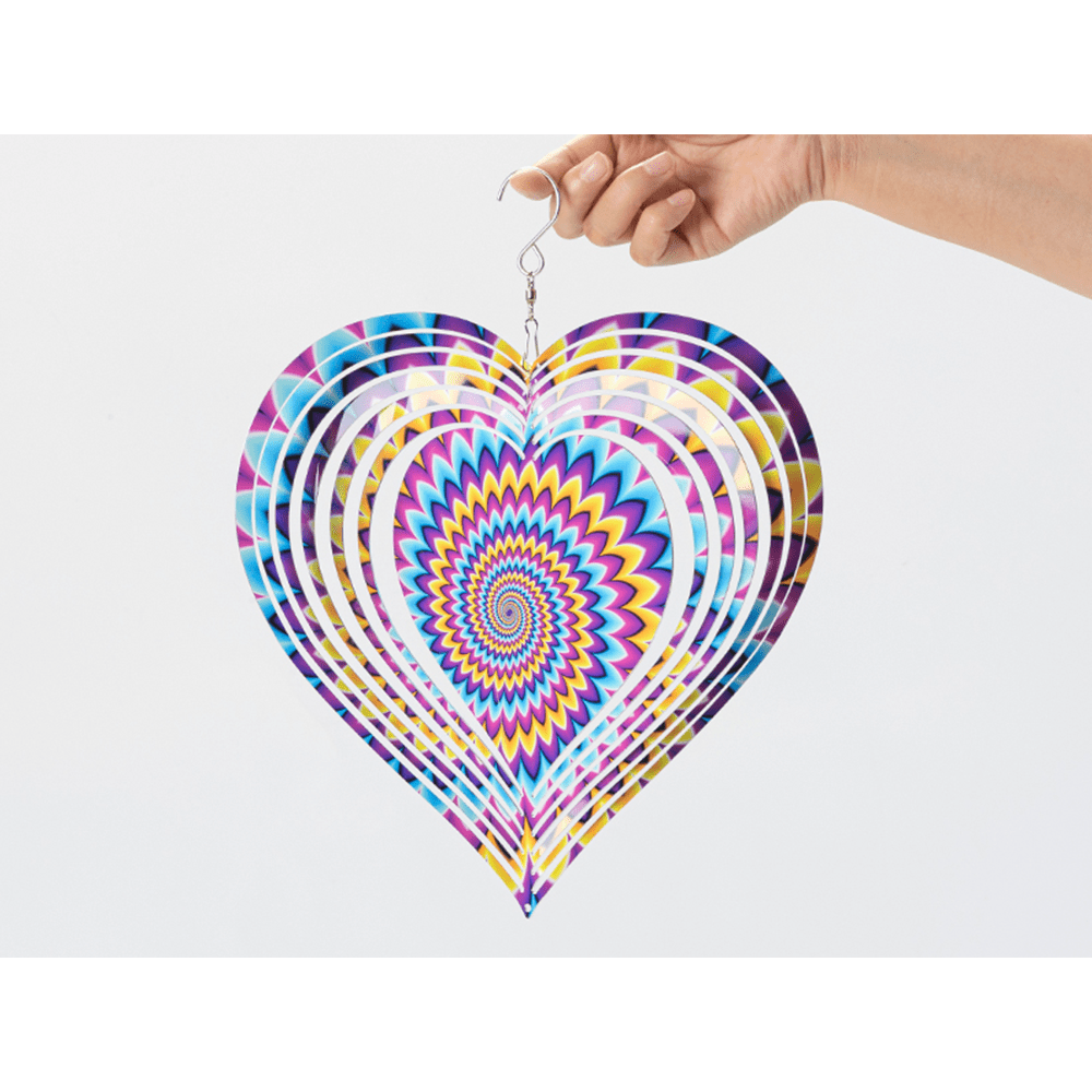 HPN SubliCraft Heart Sublimation Aluminum Wind Spinner - HeatPressNation