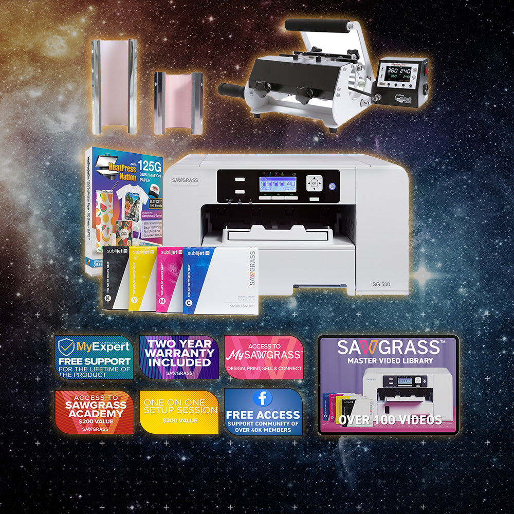Sawgrass Virtuoso SG500 Sublijet Sublimation Printer with Signature Series 2-in-1 Mug Press