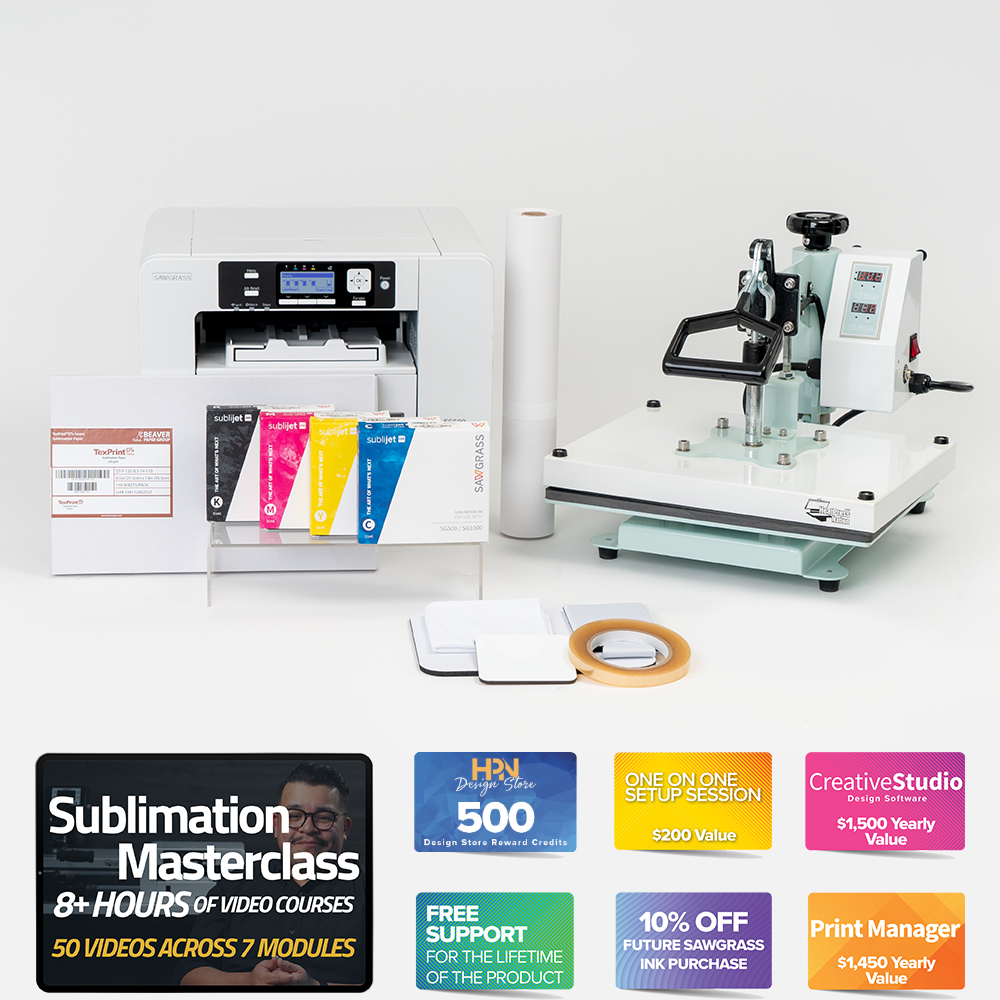 Sawgrass Virtuoso SG500 Sublimation Printer + Sublicotton Paper (Light —