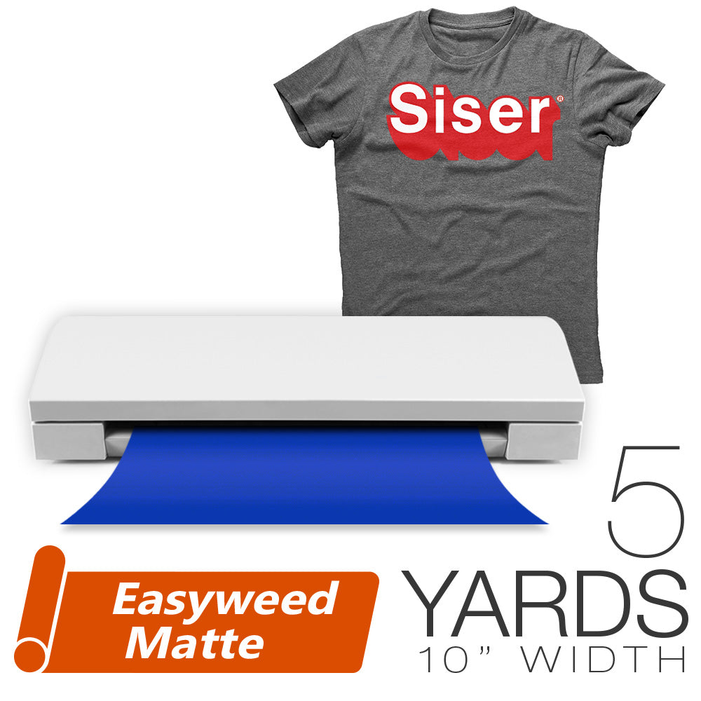 Siser EASYWEED MATTE Heat Transfer Vinyl 5 Yards - 10" Silhouette Craft Cutting Width