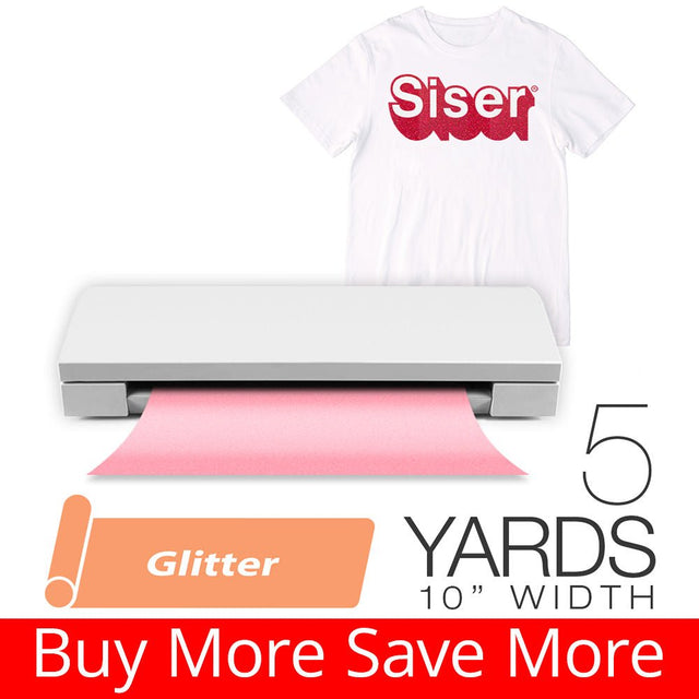 Siser GLITTER Heat Transfer Vinyl 5 Yards - 10" Silhouette Craft Cutting Width - HeatPressNation