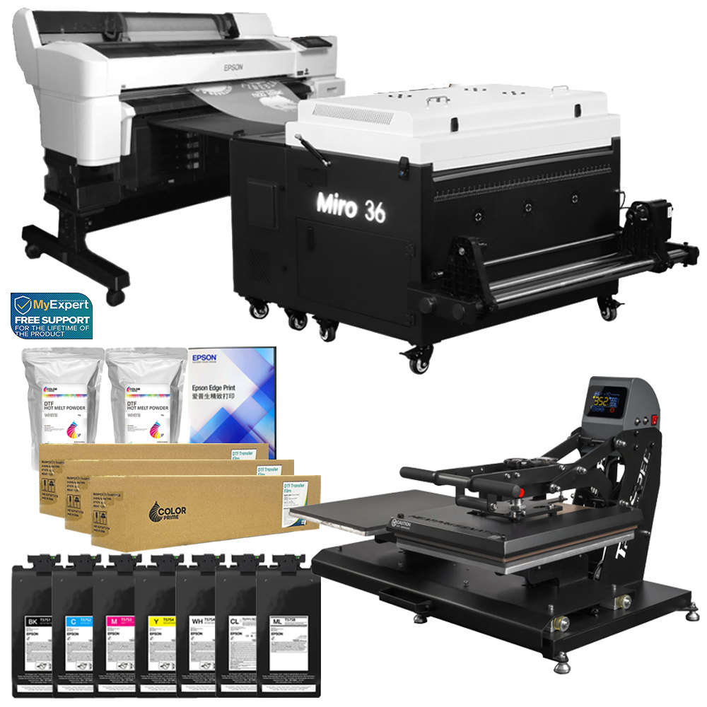 Epson SureColor G6070 35" DTF Printer Shaker, Ink, Double Station Bundle