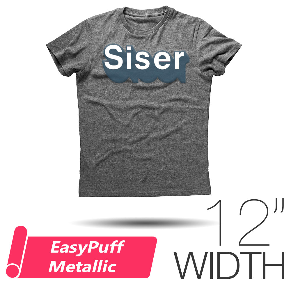 Siser EasyPuff Metallic Heat Transfer Vinyl 12" - By the Yard