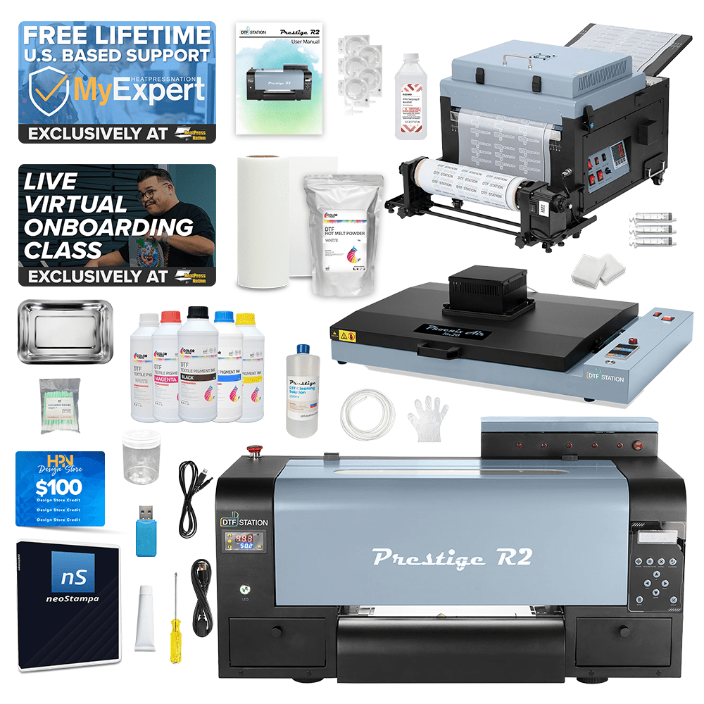 DTF Station 13" Prestige R2 Curing Oven and Miro 13 Max Shaker Bundle - HeatPressNation