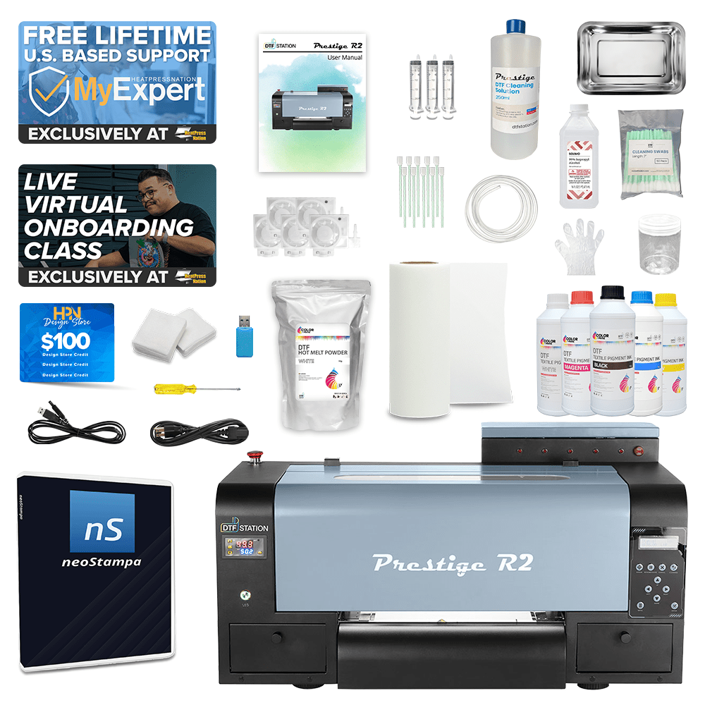 DTF Station Prestige R2 13" DTF Printer with Ink, Film, and Supplies - HeatPressNation
