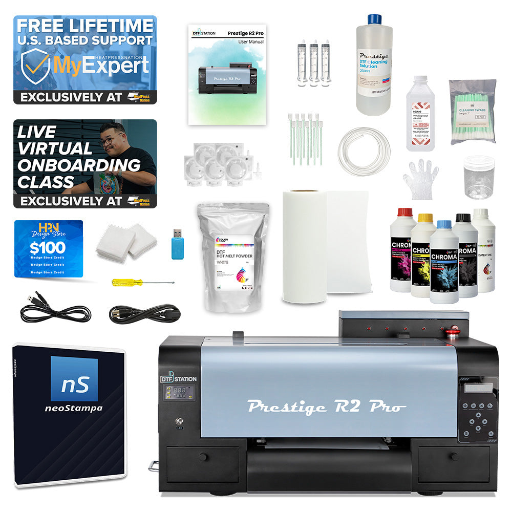 DTF Station Prestige R2 Pro 13" DTF Printer with Ink, Film, and Supplies