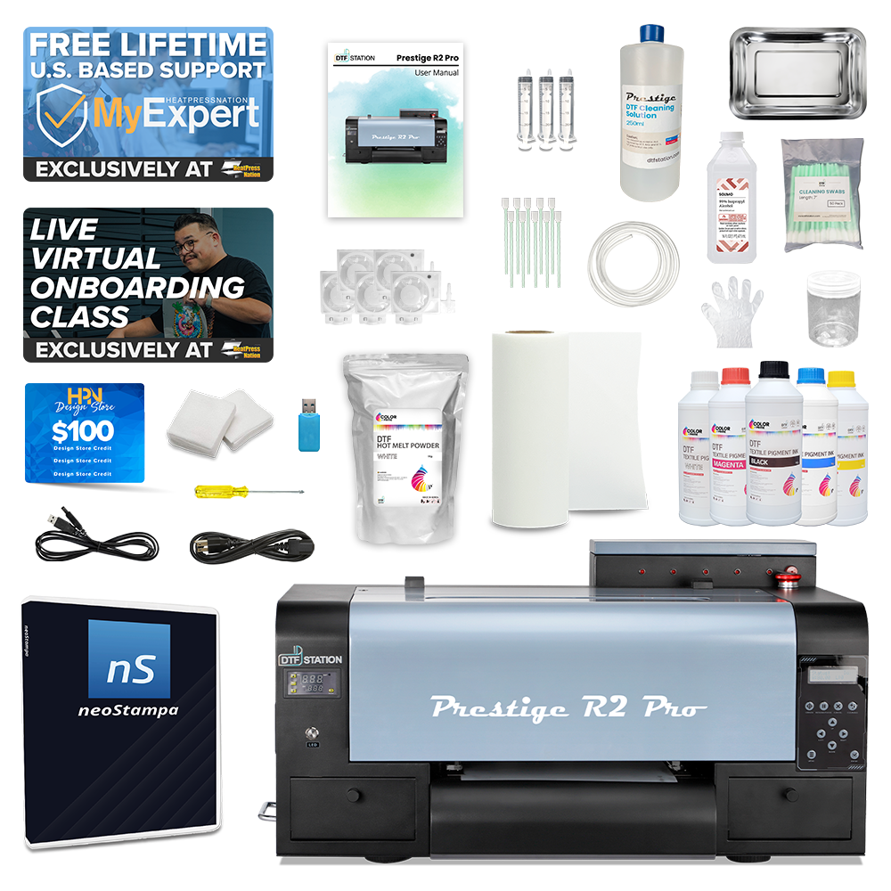 DTF Station Prestige R2 Pro 13" DTF Printer with Ink, Film, and Supplies