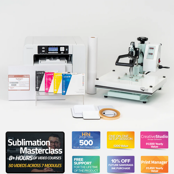 Sawgrass SG500 Sublimation Printer & CraftPro Heat Press Bundle