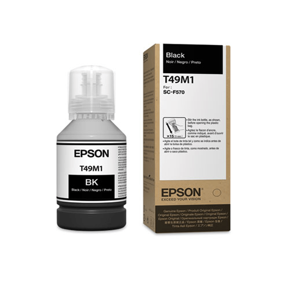 Epson T49M Black UltraChrome Dye Sublimation Ink for SureColor F170 and F570 - 140ml - HeatPressNation