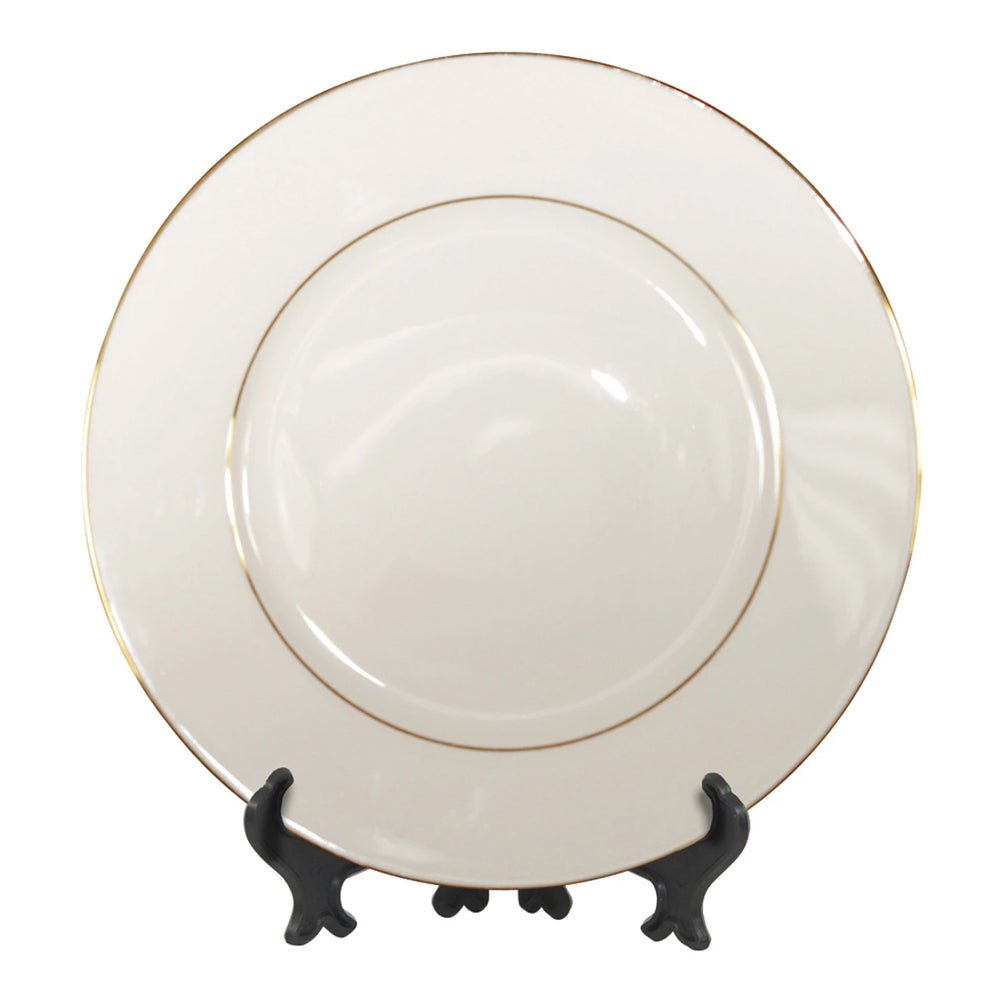 HPN SubliCraft 10" Sublimation Ceramic Plate with Gold Trim - 24 per Case - HeatPressNation