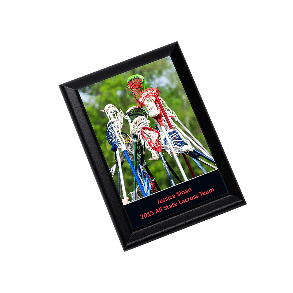 Unisub 7" x 9" Black Sublimation MDF Plaque with Ogee Edge - HeatPressNation