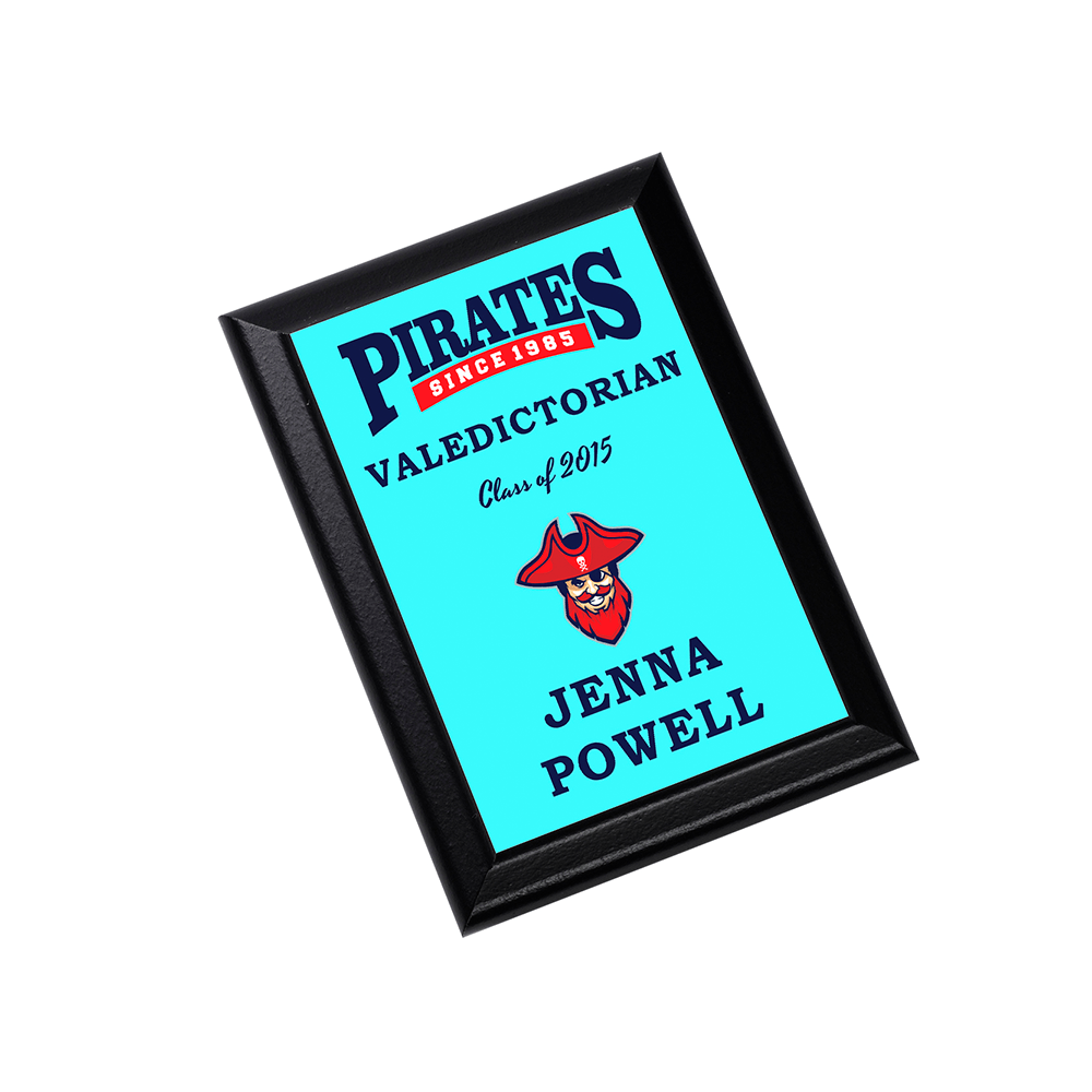 Unisub 8" x 10" Black Sublimation MDF Plaque with Ogee Edge - HeatPressNation