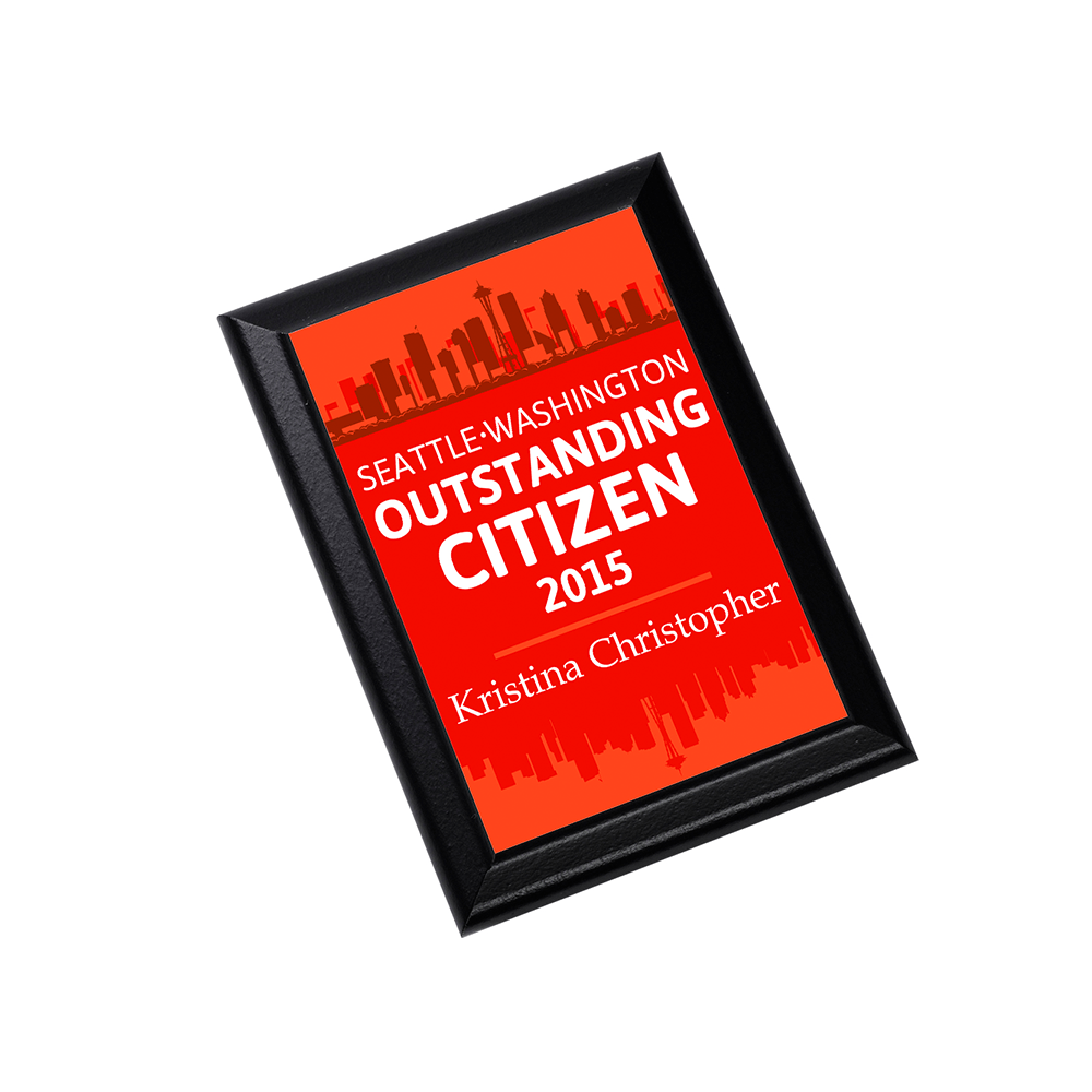 Unisub 6" x 8" Black Sublimation MDF Plaque with Ogee Edge - HeatPressNation