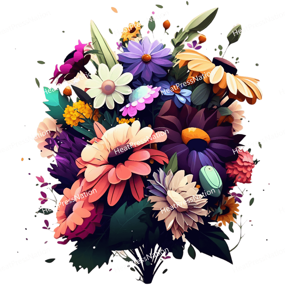 Flower Bouqet Design - HeatPressNation