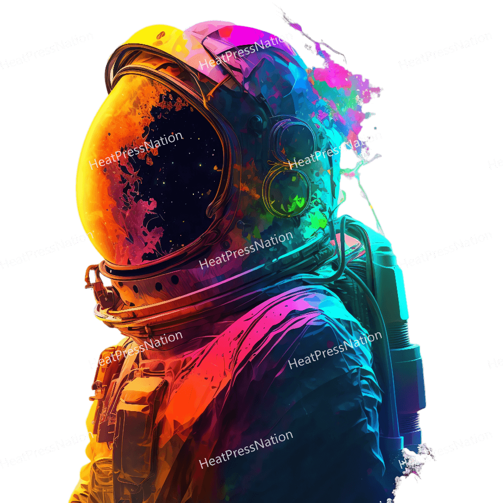 Neon Astronaut Design - HeatPressNation
