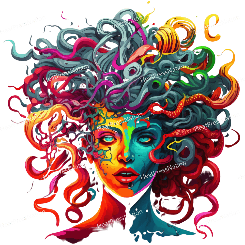 Neon Wild Hair Design - HeatPressNation