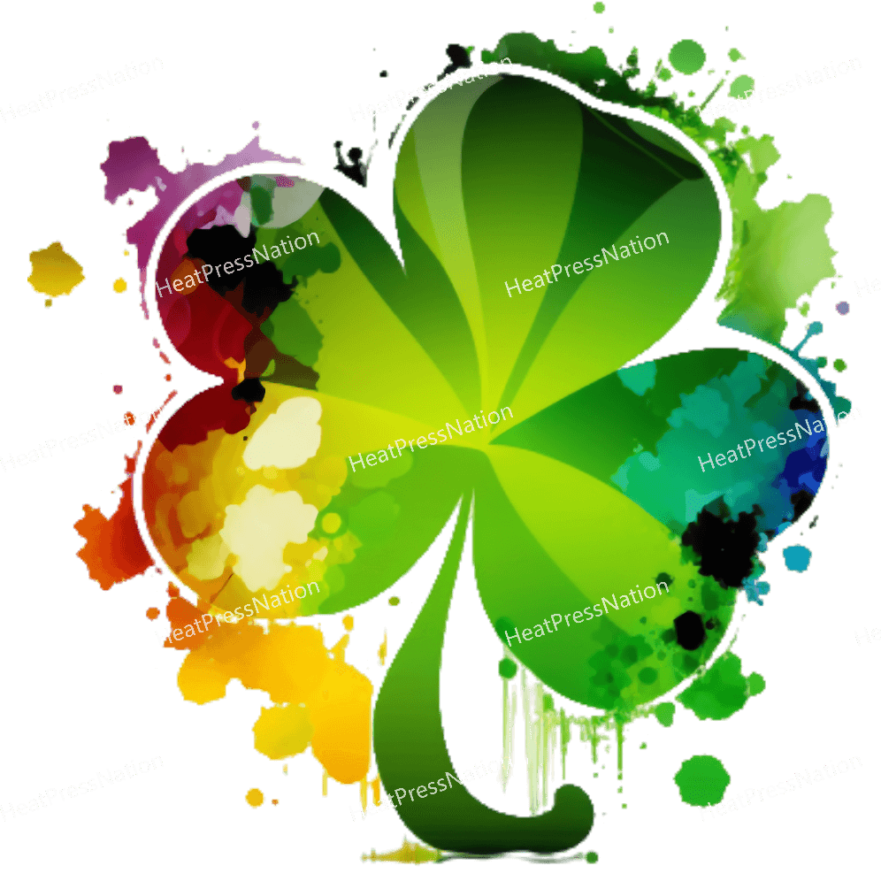 Splatter Clover Design - HeatPressNation