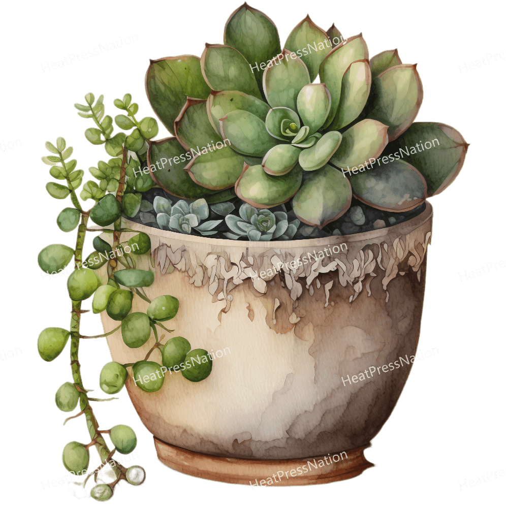 Succulents Growing Design - HeatPressNation