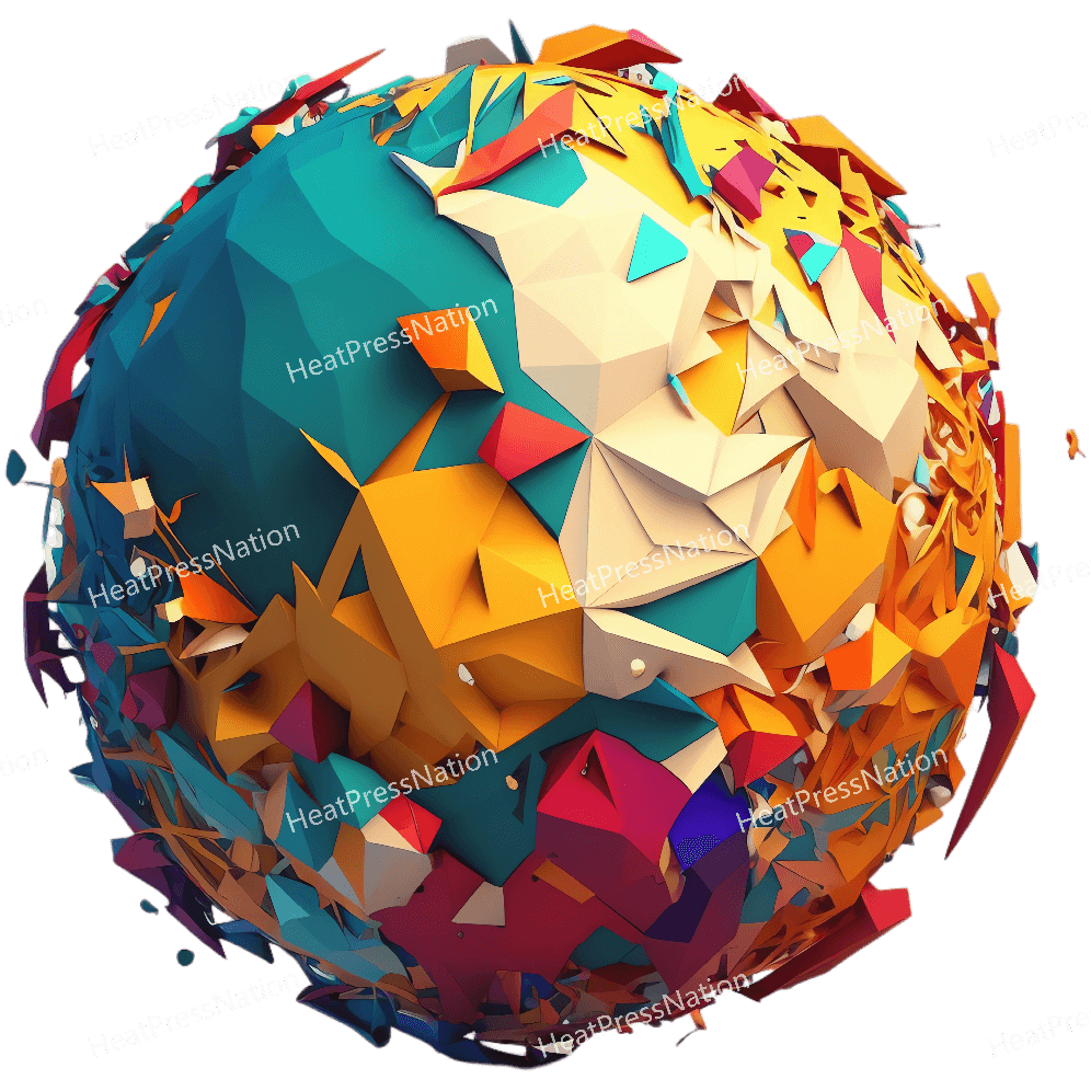 Colorful Orb Sphere Design - HeatPressNation