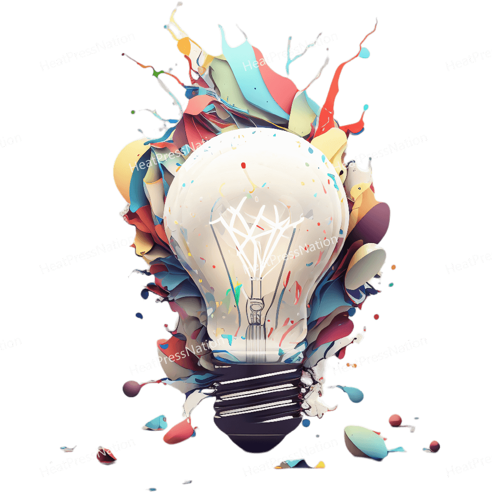 Colorful Lightbulb Design - HeatPressNation