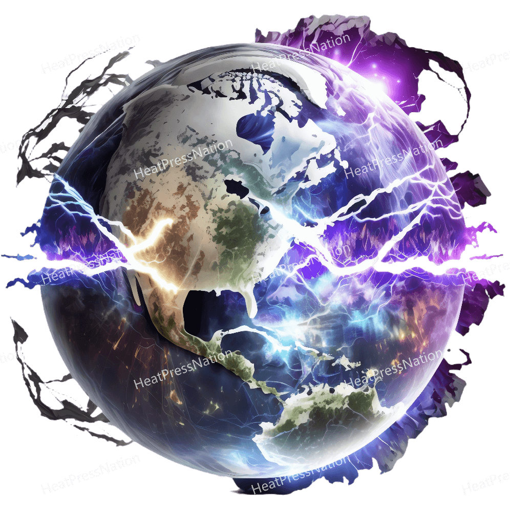 Lightning Globe Design - HeatPressNation