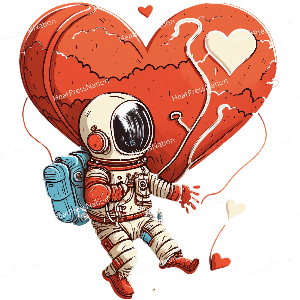 Astronaut Love Design - HeatPressNation