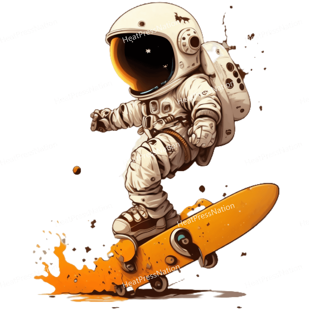 Skating Astronaut Design - HeatPressNation