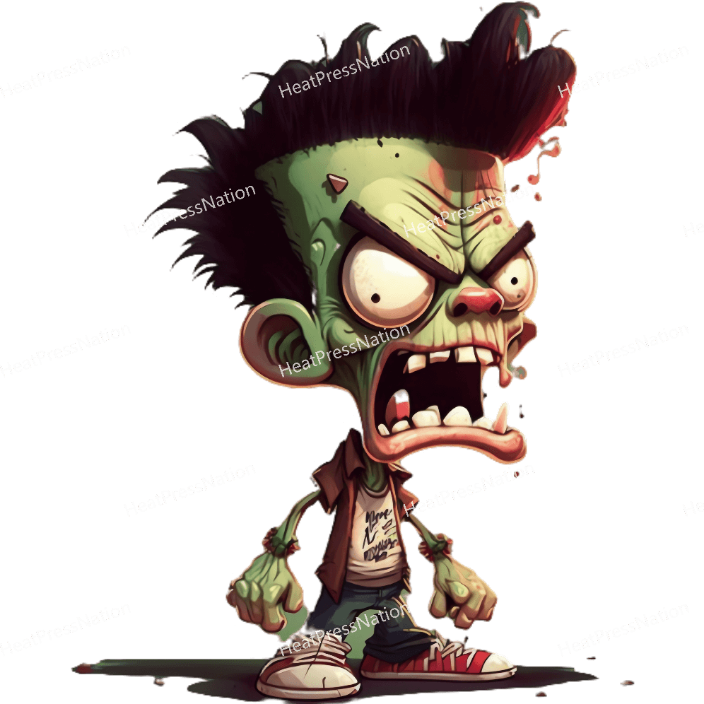 Angry Zombie Design - HeatPressNation