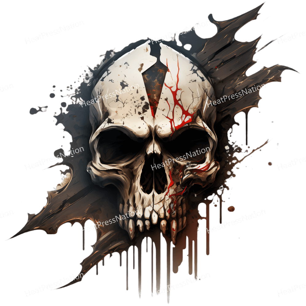 Skull Grunge Design - HeatPressNation