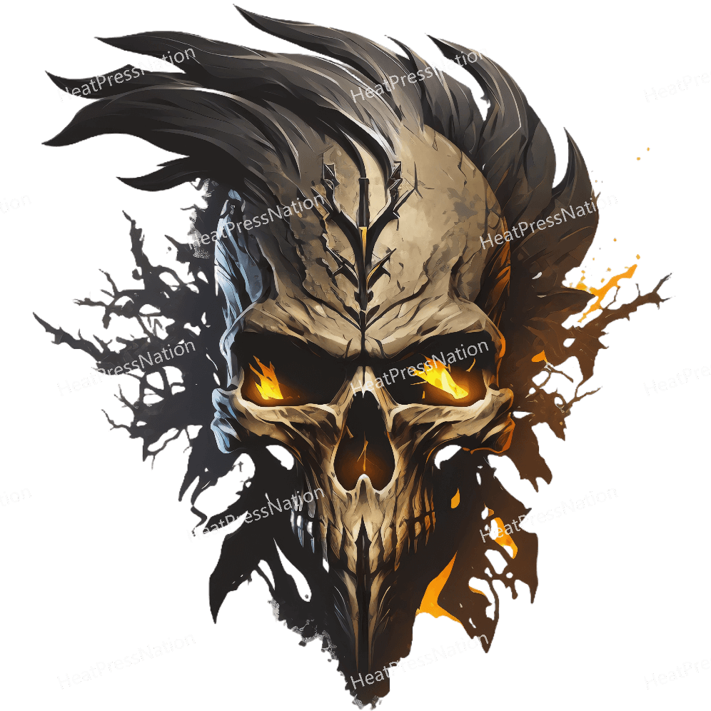 Fire Skull Design - HeatPressNation