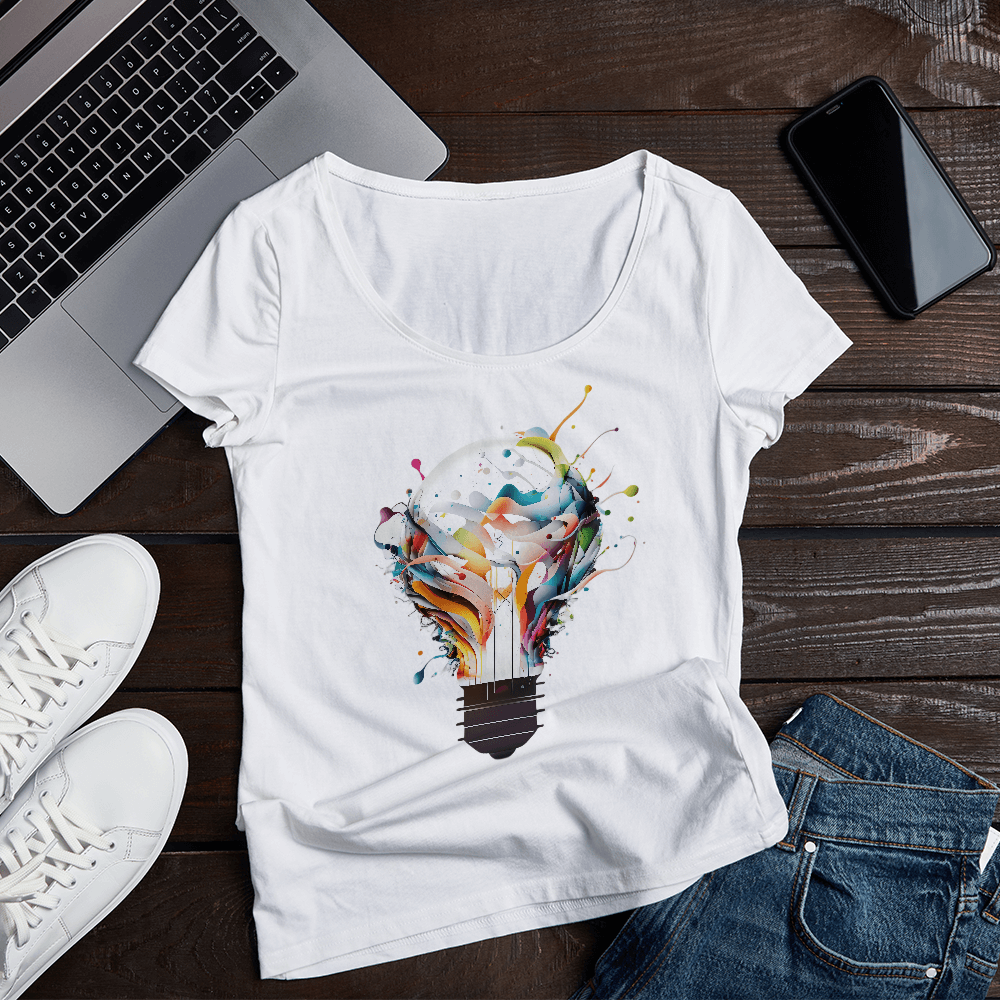 Wavy Color Lightbulb Design - HeatPressNation