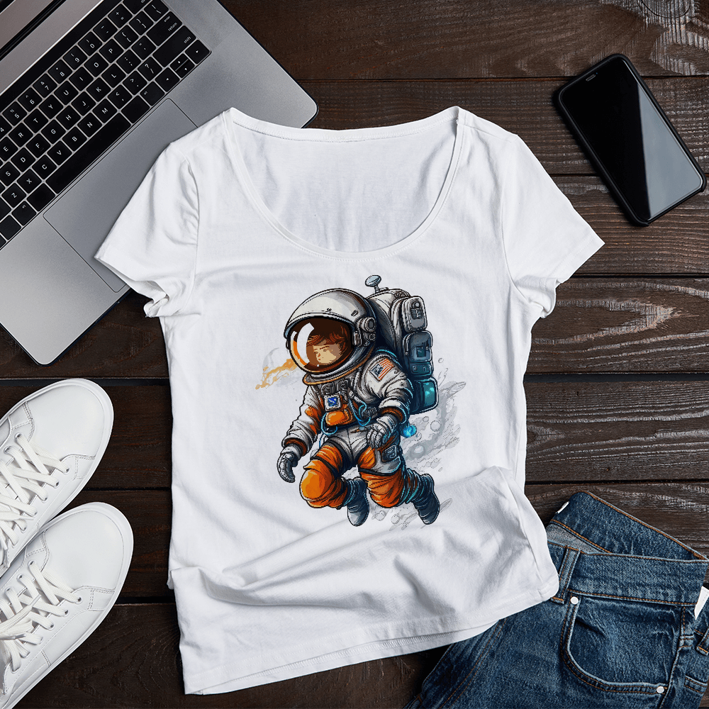 Astronaut Floating Space Design - HeatPressNation