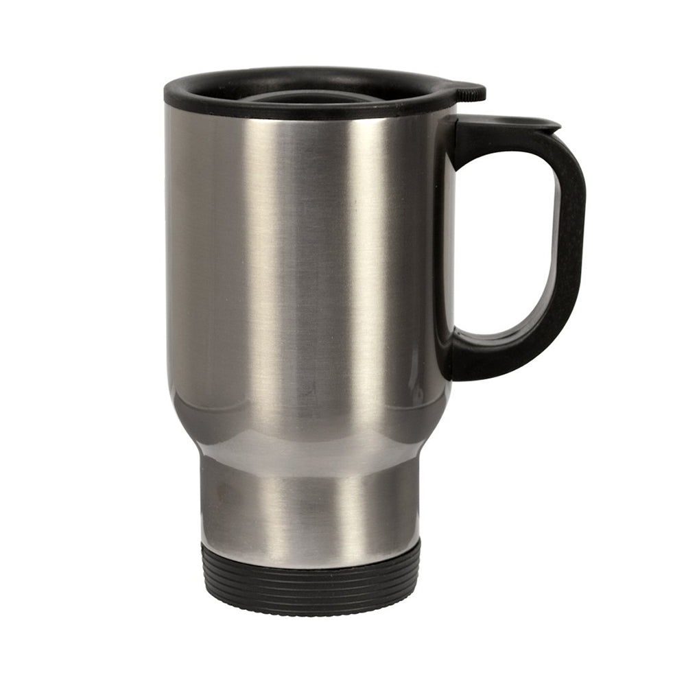 14oz Light Grey Stainless Steel Travel Mug