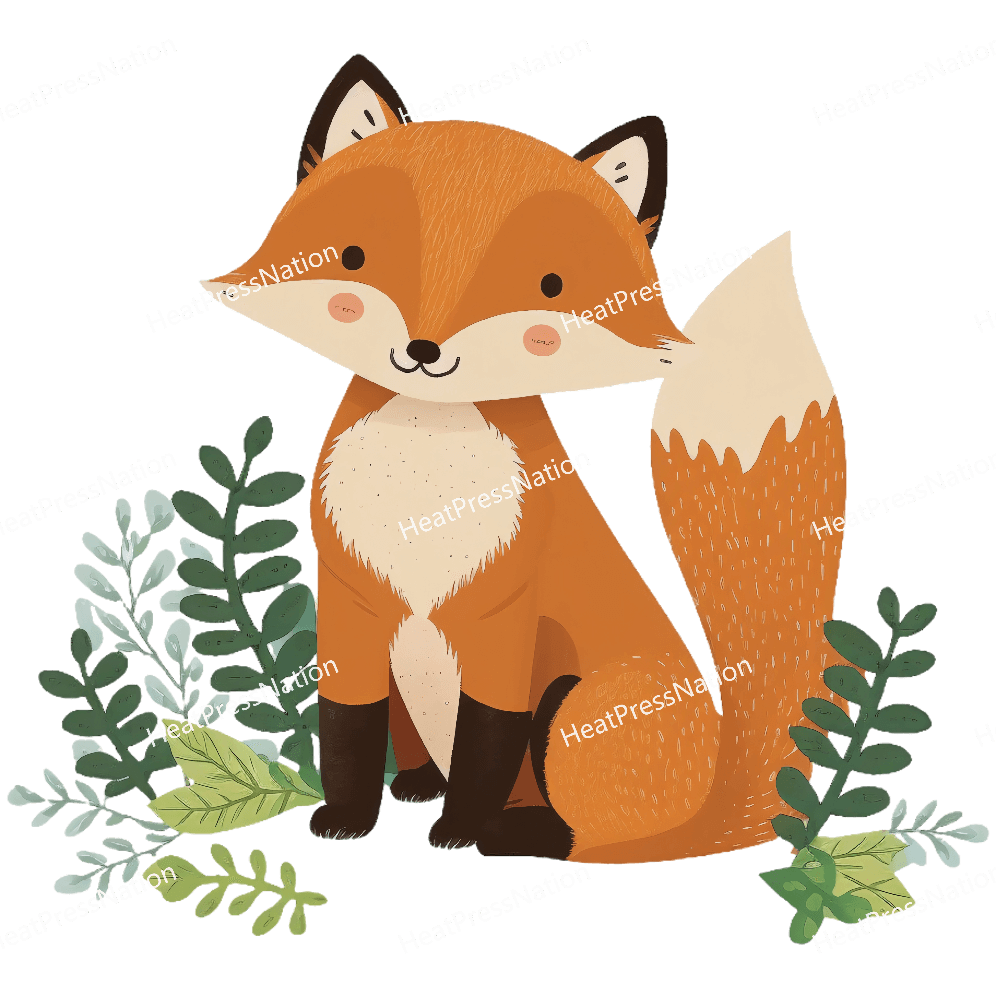 Forest Fox Cartoon Design - HeatPressNation