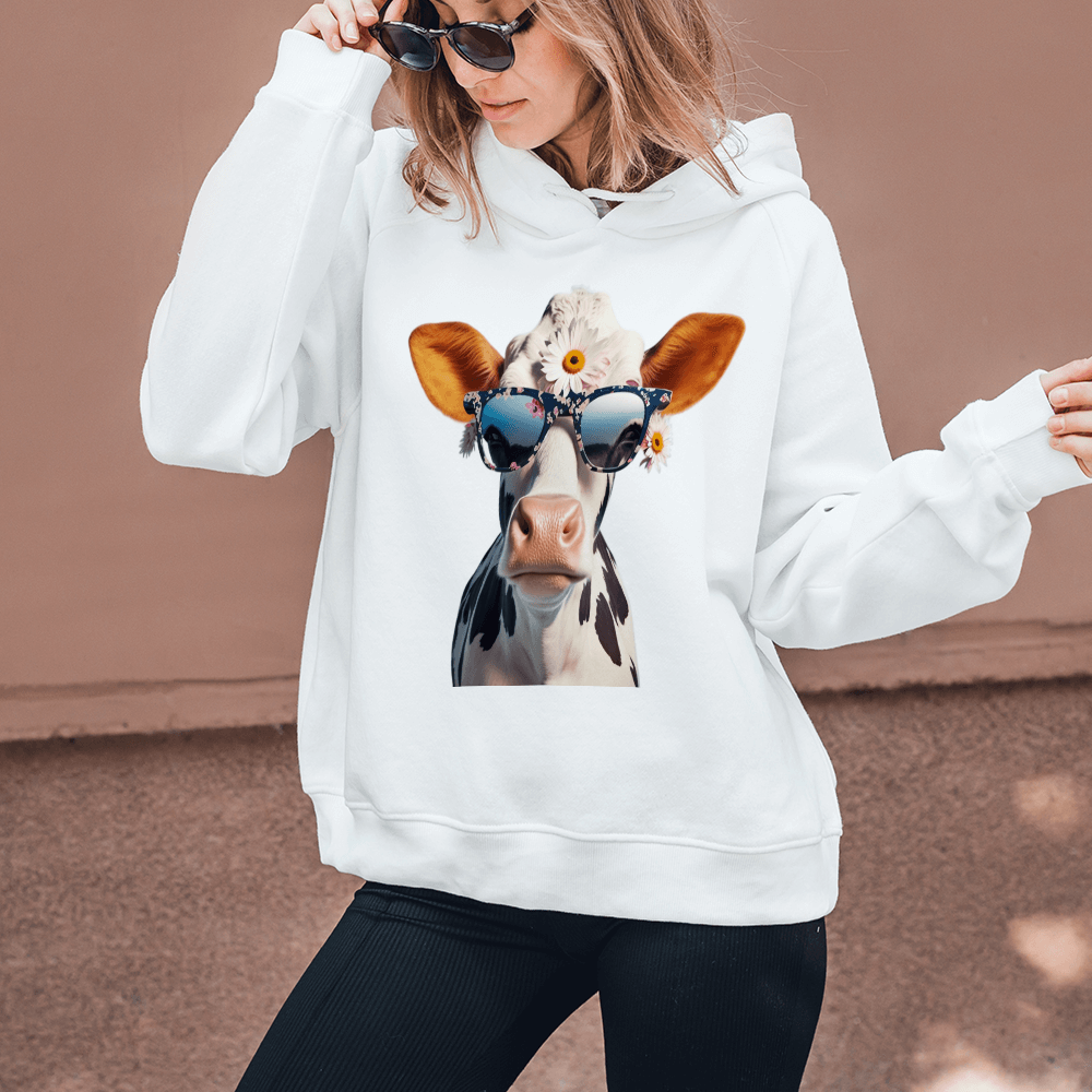 Cow with Glasses Design - HeatPressNation
