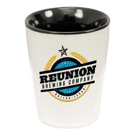 HPN ORCA Premium 1.5 oz. Sublimation Ceramic Shot Glass with Black Inner - 120 per Case - HeatPressNation