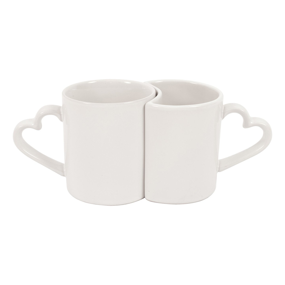 HPN ORCA Premium 11 oz. Sublimation Ceramic Lover's Mugs 2-Piece Set 