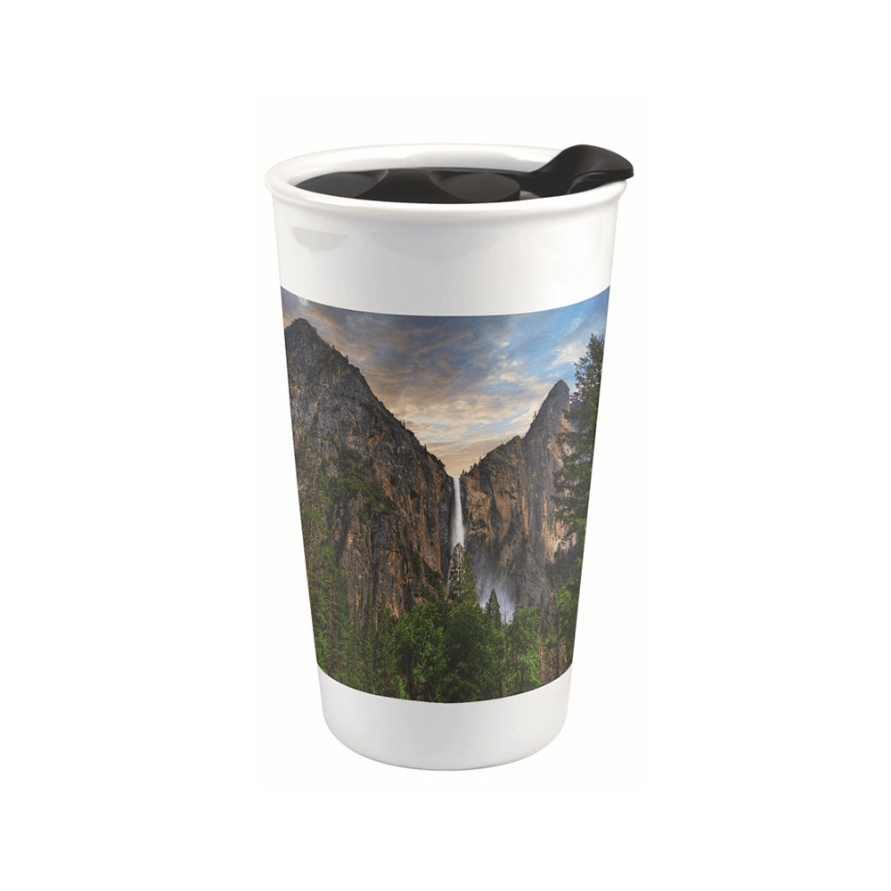 HPN ORCA Premium 12 oz. Sublimation Ceramic Travel Tumbler with Black Lid - 24 per Case - HeatPressNation
