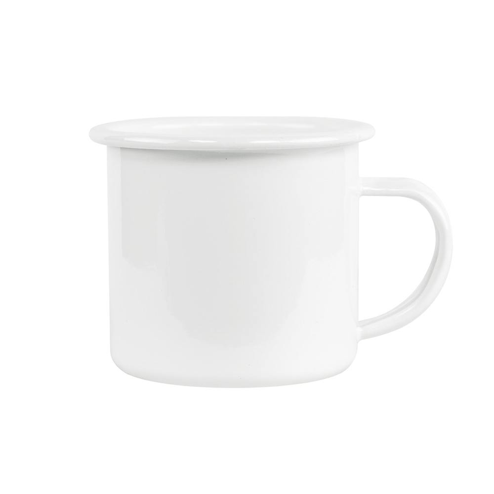 HPN SubliCraft 12 oz. Sublimation Fine Enamel Mug with White Rim - 48 per Case - HeatPressNation