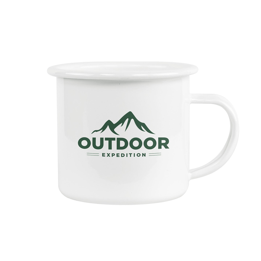 HPN SubliCraft 12 oz. Sublimation Fine Enamel Mug with White Rim - 48 per Case - HeatPressNation