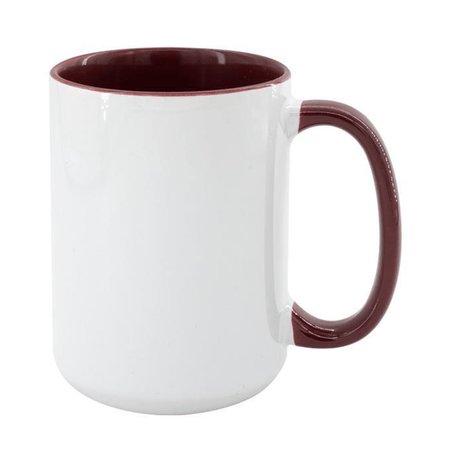 HPN ORCA Premium 15 oz. Inner + Handle Sublimation Ceramic Mug - 36 per Case - HeatPressNation