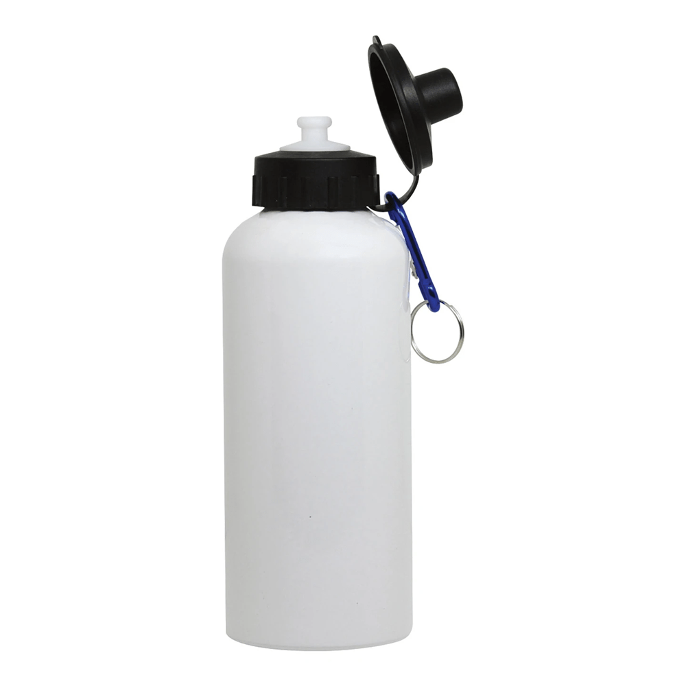HPN SubliCraft 20 oz. Flip Top Sublimation Aluminum Sports Bottle with Carabiner - 48 per Case - HeatPressNation