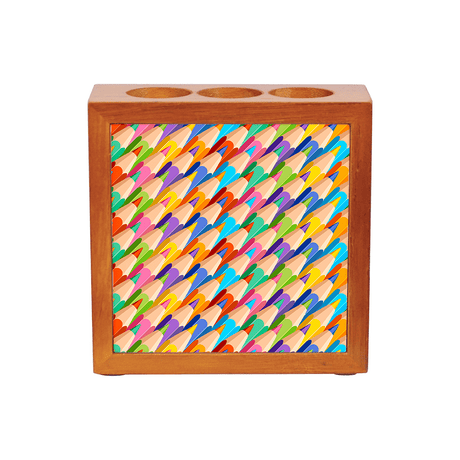 HPN SubliCraft 4" x 4" Cherry Sublimation Wooden Pencil Holder - 40 per Case - HeatPressNation