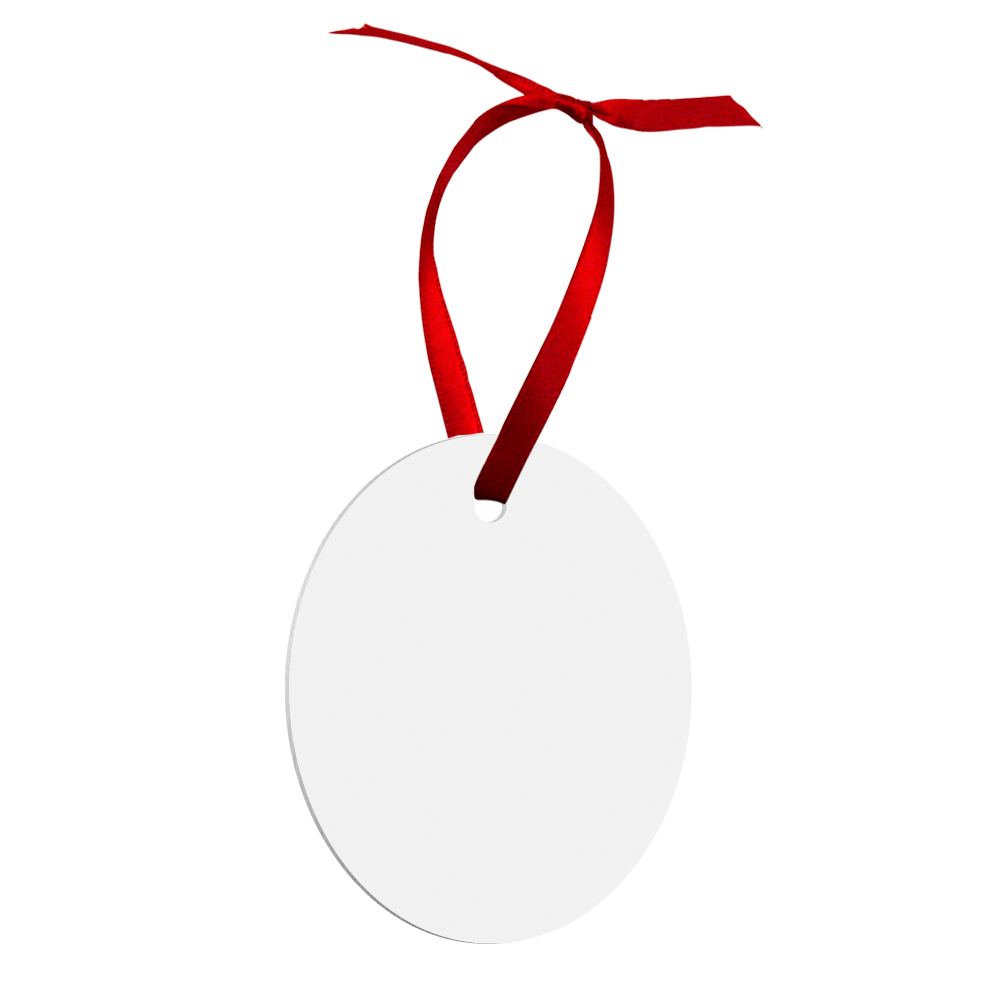 Unisub 2.35" x 3" Oval Sublimation Aluminum Ornament - HeatPressNation